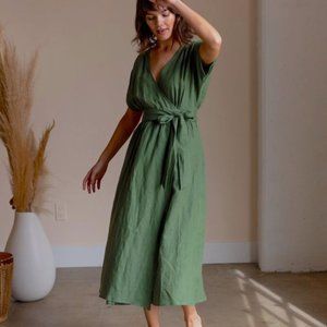 Sotela Luna Wrap Dress in Avocado